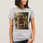 Capybara Feestbeest: Cute & Grappige Design T-shirt (Voorkant)