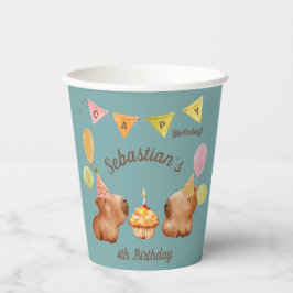 Capybara Feestplezier Papieren Bekers