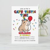 Capybara-feestuitnodiging Kaart (Staand voorkant)