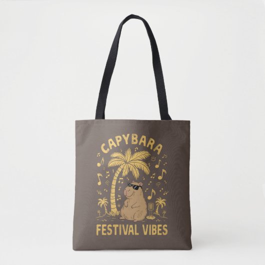 Capybara Festival vibes Tote Bag (Voorkant)