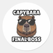 Capybara Final Boss Art Sticker (Voorkant)