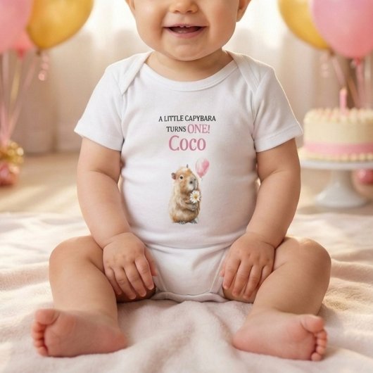 Capybara First Birthday • Birthday Outfit Romper