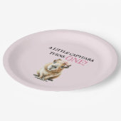 Capybara First Birthday Papieren Bordje (Gekanteld)