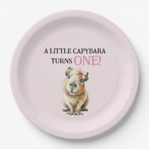 Capybara First Birthday Papieren Bordje