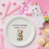 Capybara First Birthday Papieren Bordje (Feest)