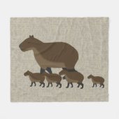 Capybara Fleece Blanket (Voorkant (Horizontaal))