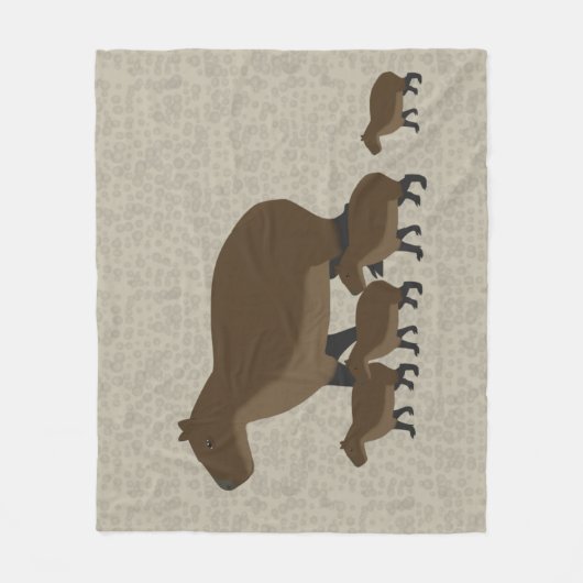Capybara Fleece Blanket Deken (Voorkant)