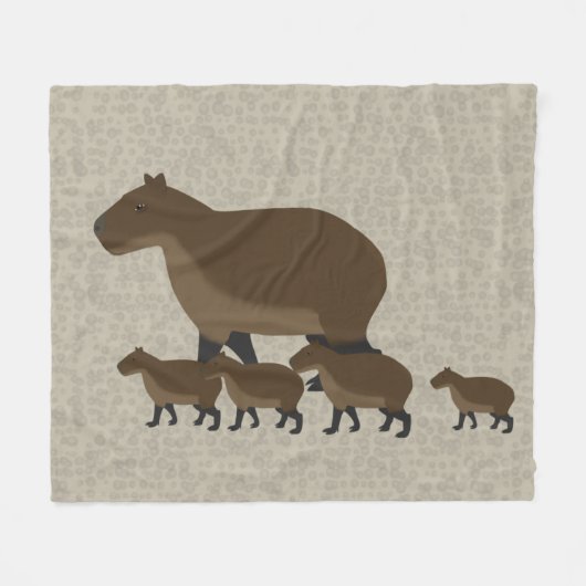 Capybara Fleece Blanket Deken (Voorkant (Horizontaal))