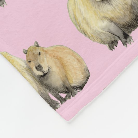 Capybara Fleece Deken (Hoek)
