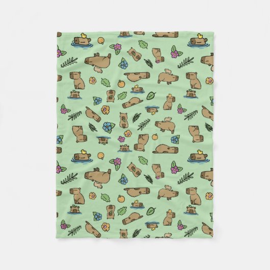 Capybara Fleece Deken (Voorkant)