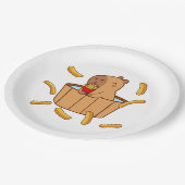 Capybara Fries Papier Bord | Grappig fastfoodfeest (Gekanteld)