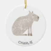 Capybara Fun gepersonaliseerd Keramisch Ornament (Voorkant)