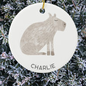 Capybara Fun gepersonaliseerd Keramisch Ornament