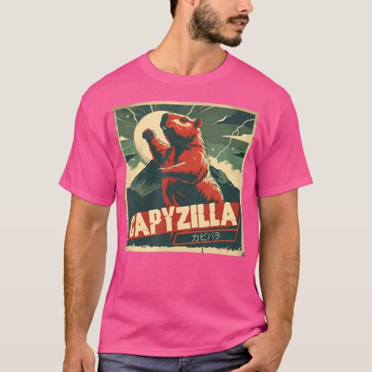 Capybara Funny Capybara Rodent Capyzilla Funny T-shirt (Voorkant)