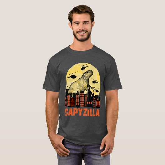 Capybara Funny Capybara Rodent Capyzilla Funny T-shirt (Voorkant volledig)