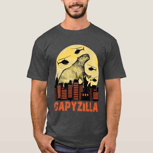 Capybara Funny Capybara Rodent Capyzilla Funny T-shirt (Voorkant)