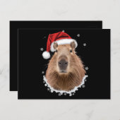 Capybara Funny Christmas Briefkaart (Voorkant / Achterkant)