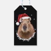 Capybara Funny Christmas Cadeaulabel (Achterkant)