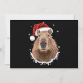 Capybara Funny Christmas Feestdagenkaart (Voorkant)