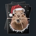 Capybara Funny Christmas Inpakpapier Vel<br><div class="desc">Capybara Kerstmis</div>