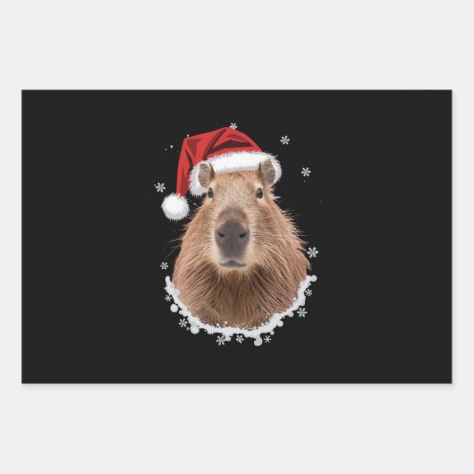 Capybara Funny Christmas Inpakpapier Vel (Voorkant)