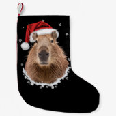 Capybara Funny Christmas Kleine Kerstsok (Voorkant)