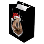 Capybara Funny Christmas Medium Cadeauzakje (Voorkant Gekanteld)