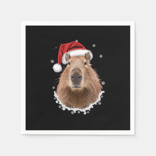 Capybara Funny Christmas Servet (Voorkant)