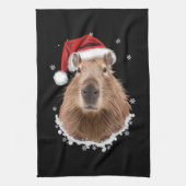 Capybara Funny Christmas Theedoek (Verticaal)