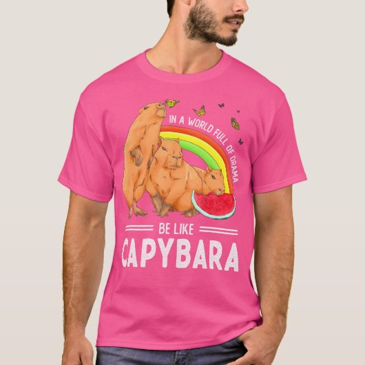 Capybara Funny Cute Animal is net als Capybara T-shirt (Voorkant)