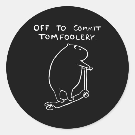 Capybara Gaat Kolder Trappen  Ronde Sticker (Voorkant)