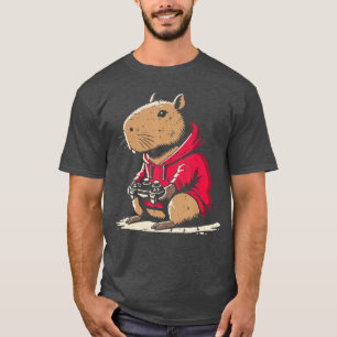 Capybara Gamer Grappige Video Gaming Capy Knaagdie T-shirt