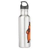 Capybara Gamer Water Bottle – Personalized Name Waterfles (Achterkant)