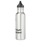 Capybara Gamer Water Bottle – Personalized Name Waterfles (Rechts)