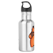 Capybara Gamer Water Bottle – Personalized Name Waterfles (Achterkant)