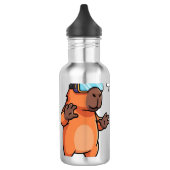 Capybara Gamer Water Bottle – Personalized Name Waterfles (Links)