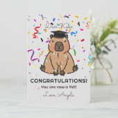 Capybara Gefeliciteerd Veterinair Afstuderen Feestdagenkaart (Staand voorkant)