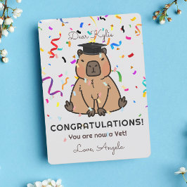 Capybara Gefeliciteerd Veterinair Afstuderen Feestdagenkaart