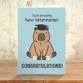 Capybara Gefeliciteerd Veterinair Afstuderen Kaart