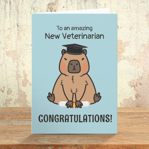 Capybara Gefeliciteerd Veterinair Afstuderen Kaart