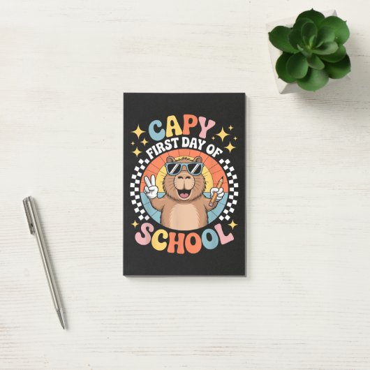 Capybara Gelukkige Eerste Dag Terug Naar School Post-it® Notes (Kantoor)