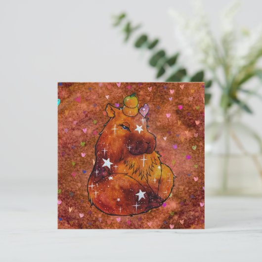 Capybara genaamd Dream Kaart (Staand voorkant)