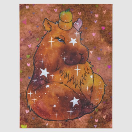 Capybara genaamd Dream Tissuepapier (Voorkant)