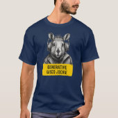 Capybara Generative Disco Jockie cool leuk T-shirt (Voorkant)