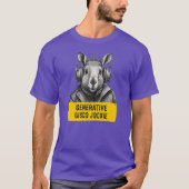 Capybara Generative Disco Jockie cool leuk T-shirt (Voorkant)