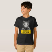 Capybara Generative Disco Jockie cool leuk T-shirt (Voorkant volledig)