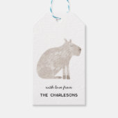 Capybara Gepersonaliseerd Cadeaulabel (Voorkant)