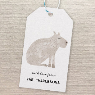 Capybara Gepersonaliseerd Cadeaulabel