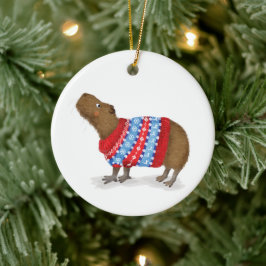Capybara gepersonaliseerde kerstboom decoratie