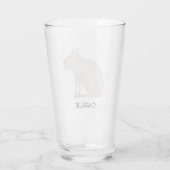 Capybara gepersonaliseerde naam glas (Achterkant)